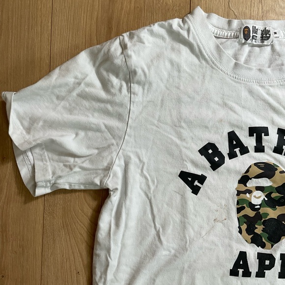 A BATHING APE 1ST CAMO COLLEGE TEE Size M - Picture 2 of 15
